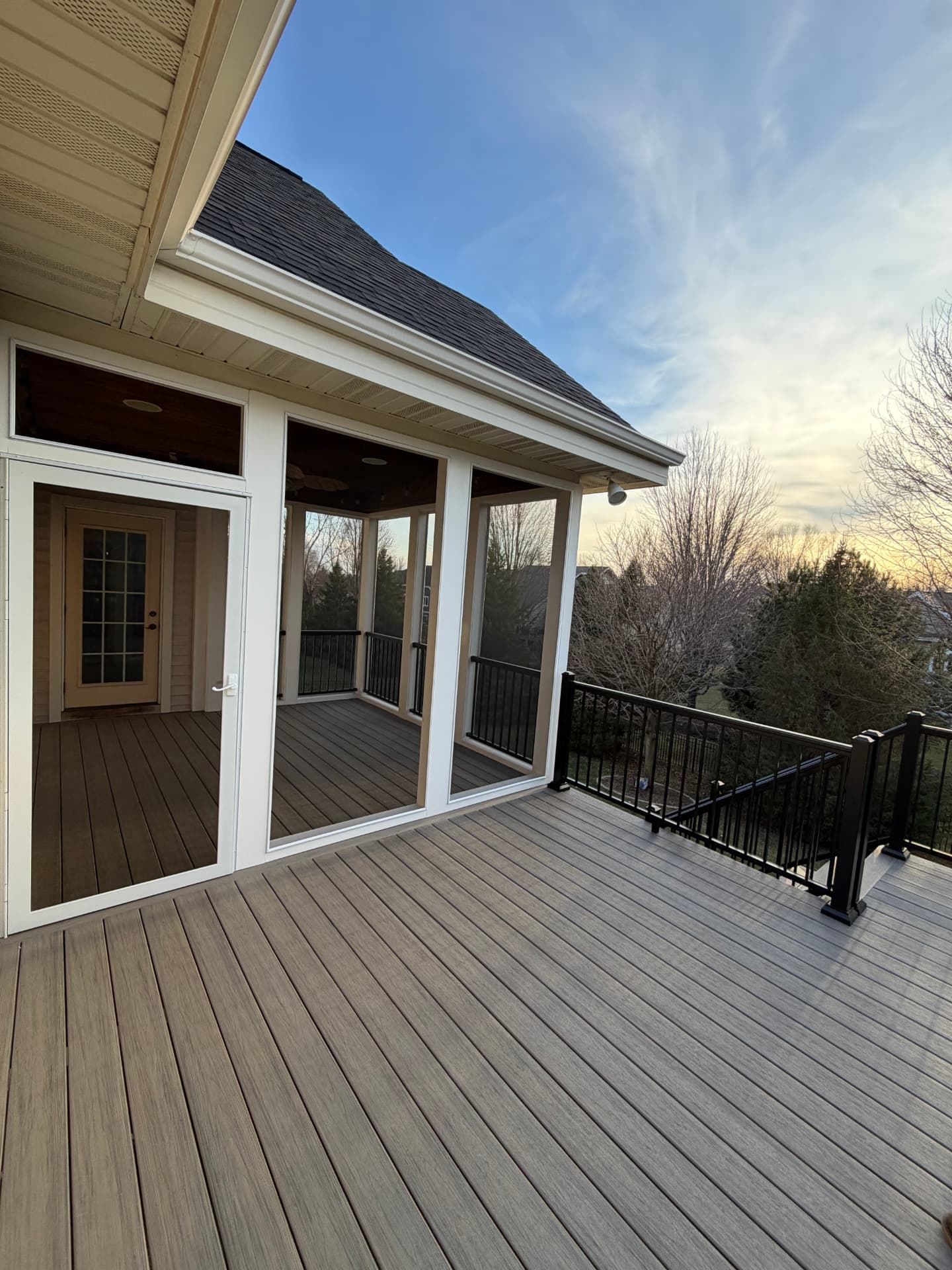 Screened porch and composite deck addition in Verona WI